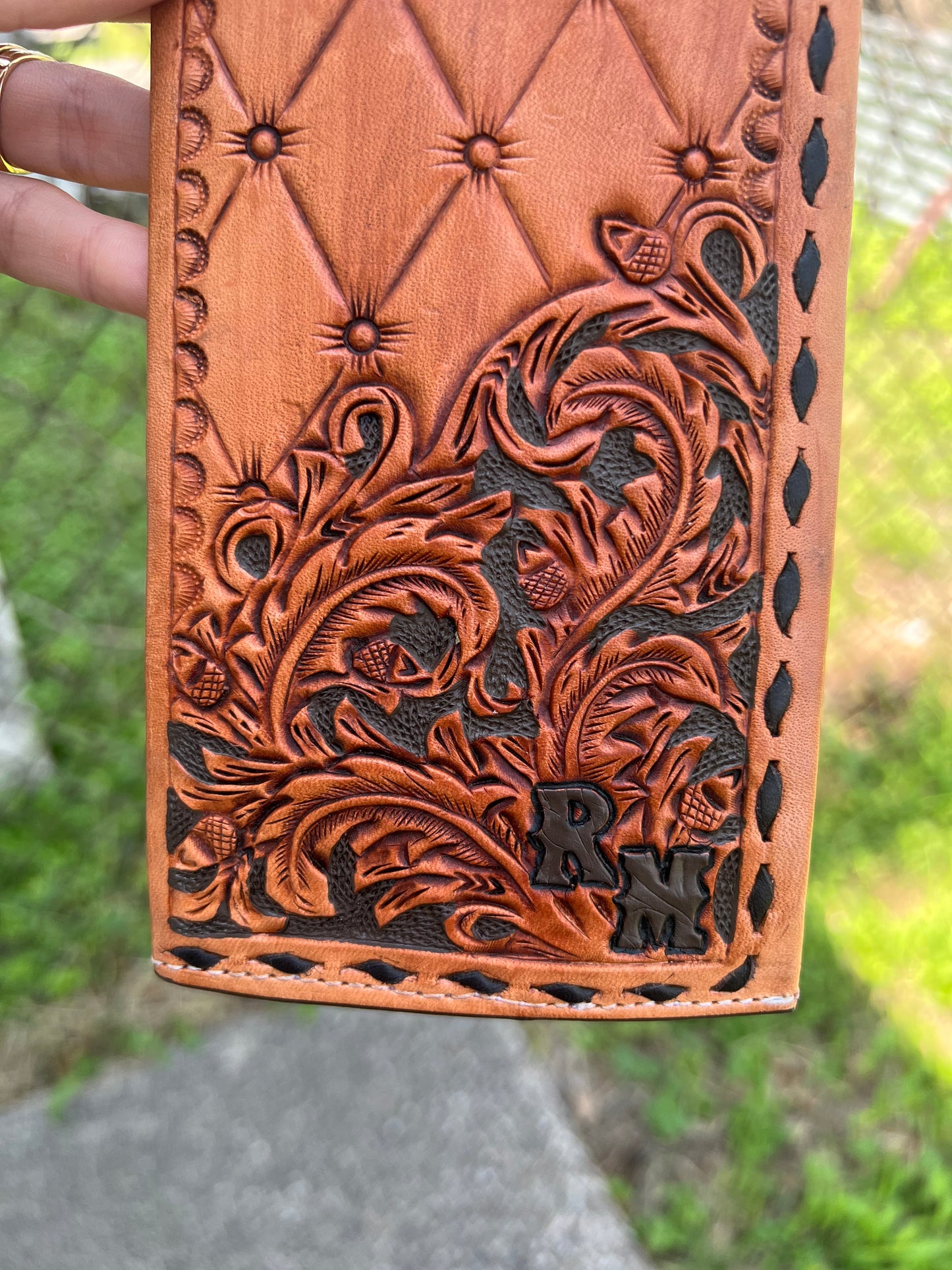 Combo tooled tally book with initials