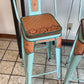 (PRE-ORDER) SET OF 2 TURQUOISE SWIVEL  BAR STOOLS