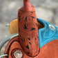 Ranshe Turquoise Barrel Saddle