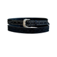 1.5" Straight Quilted Black Gunslinger Belt