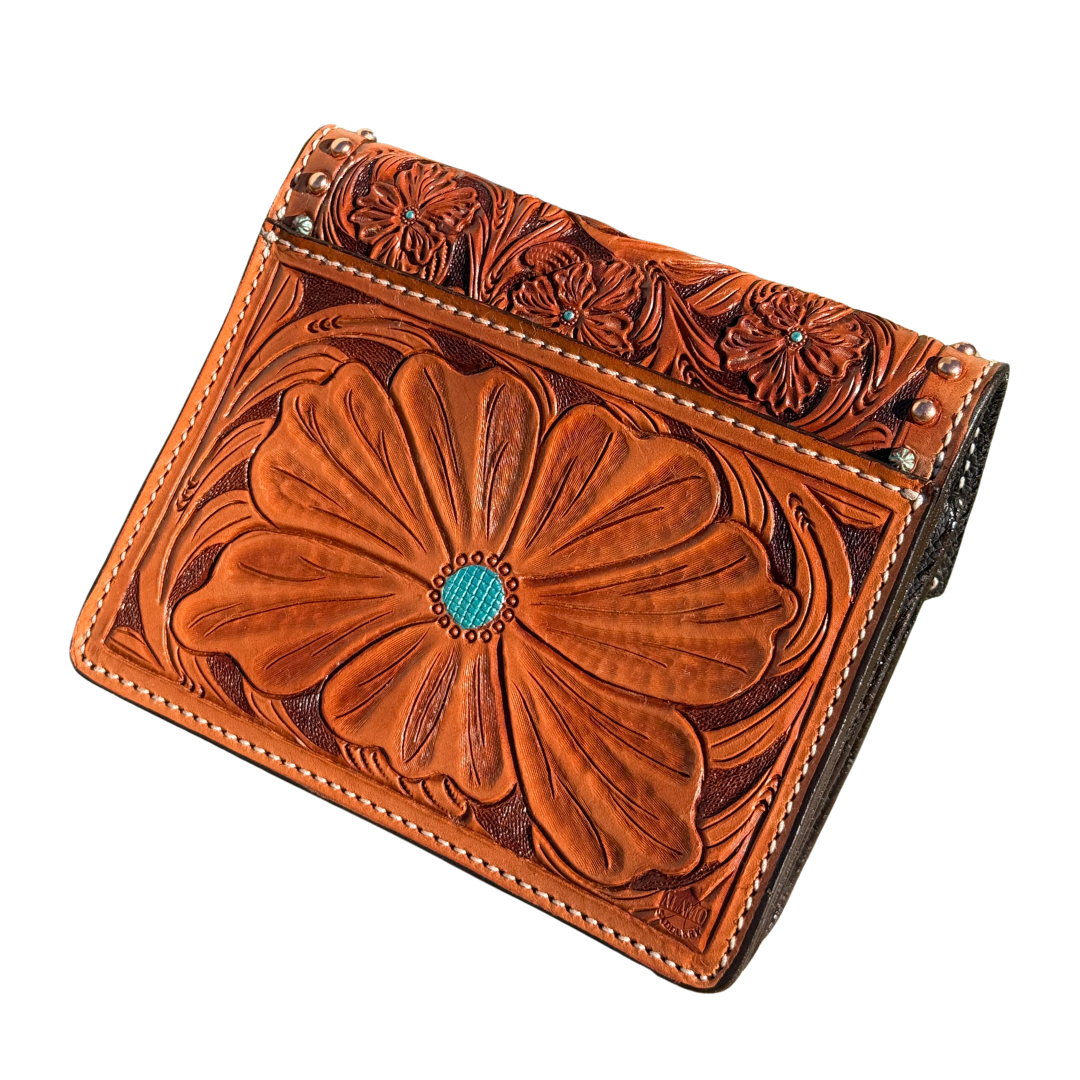 The Exotic Wallet Clutch | Turquoise Sunset & Tiger (1)