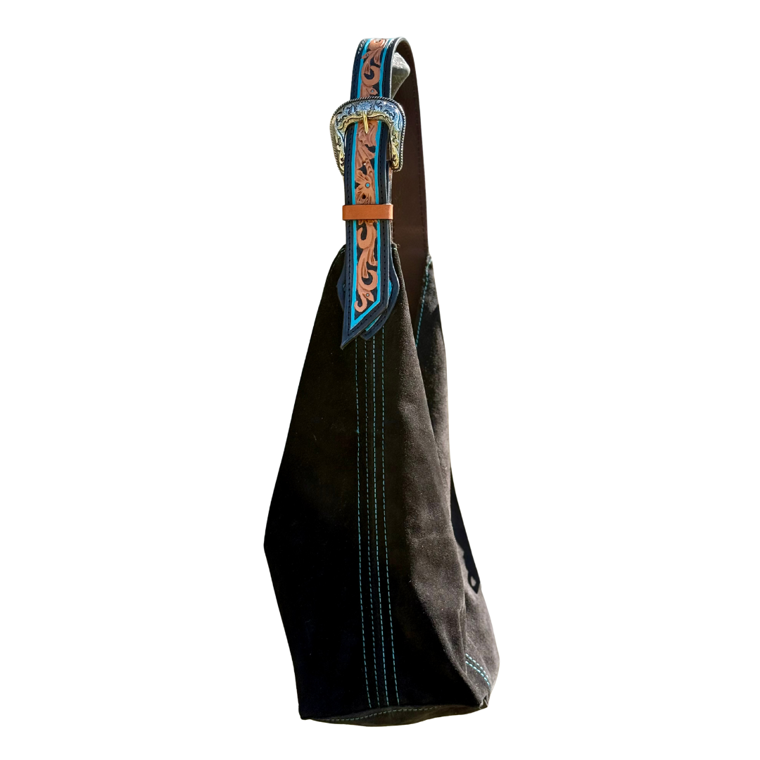 Belt Buckle Bag | Black w/ Blue Buckaroo