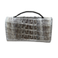 The Dime | Genuine Gator Mini Handbag - Sterling