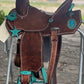 Turquoise Cowgirl Barrel Saddle