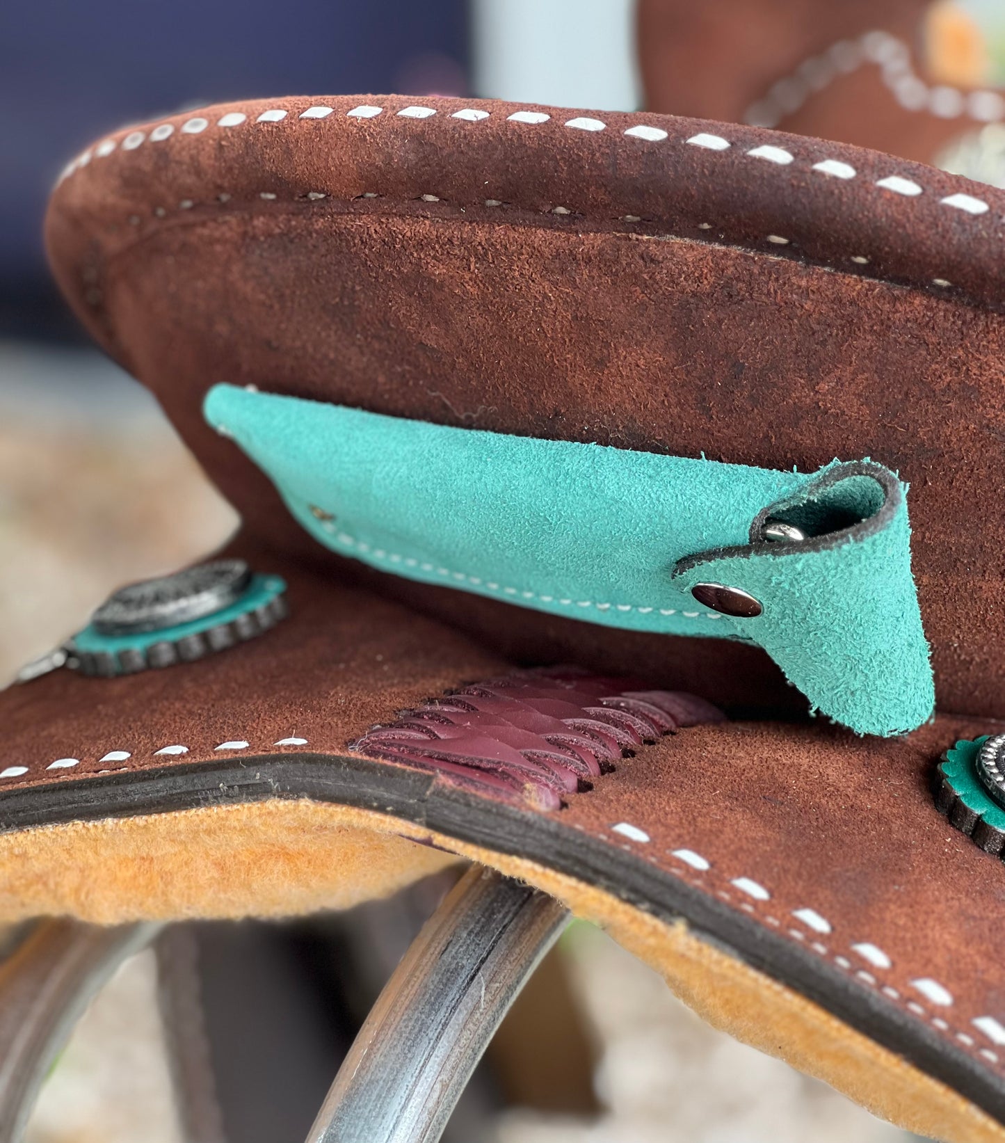 Turquoise Cowgirl Barrel Saddle