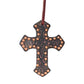 108-AE Cross chocolate leather whiskey pachyderm overlay with spots