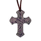 Cross chocolate leather lilac overlay.