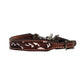 200-CW Wither strap chocolate leather vine tooling with background paint