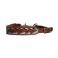 200-FT Wither strap toast leather floral tooled with background paint