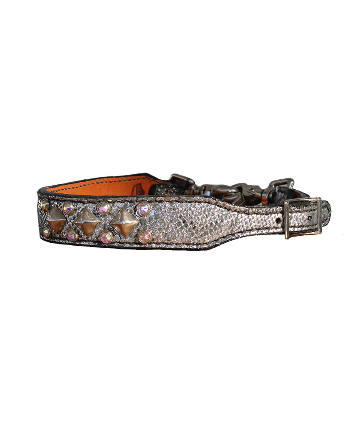 200-GPS Wither strap python overlay with crystals and spots