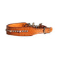 200-J Wither strap golden leather with crystals and spots