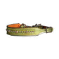 200-JL Wither strap lime green metallic overlay with crystals and spots