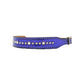 200-JP Wither strap golden leather with purple metallic overlay with crystals and spots