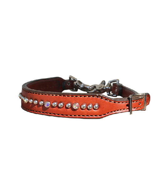 200-TJ Wither stap toast leather with crystals and spots