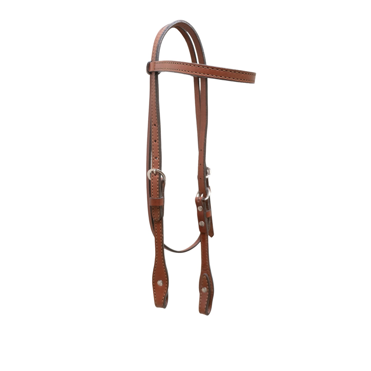 1/2" Straight browband headstall toast leather.