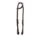 5/8" Flat one ear headstall chocolate leather.