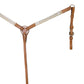 1" Breast collar golden leather silver bars and SS hardware. 