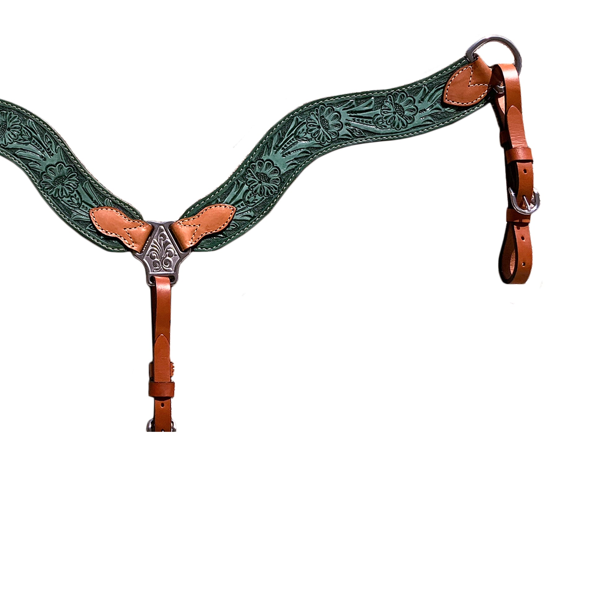 collar 3017-QSG out Saddlery and leat breast golden rough turquoise – Wave 2-1/2\