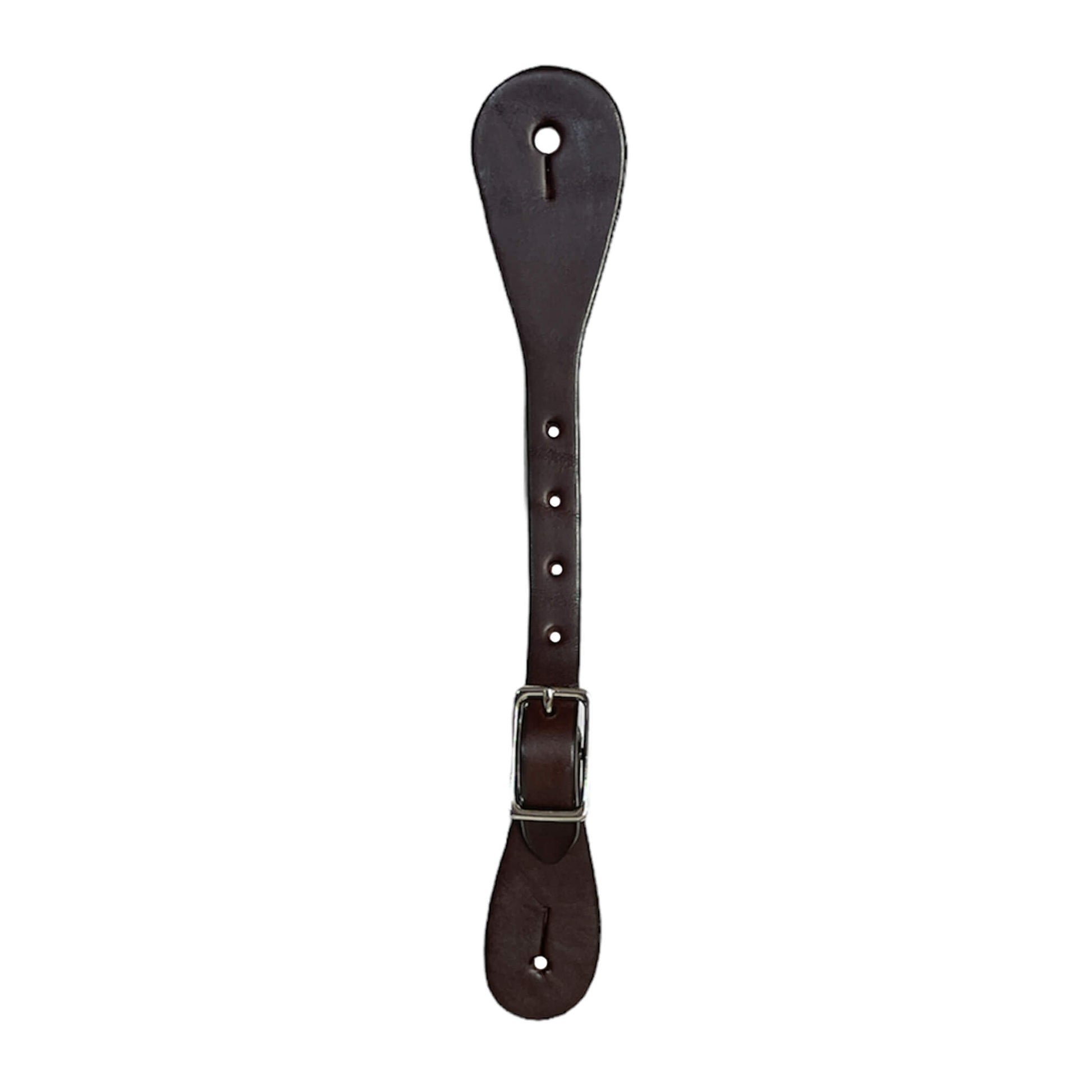Youth spur straps chocolate leather. 