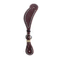 Ladies spur straps heavy oiled chocolate leather with SS spots and rawhide keepers.