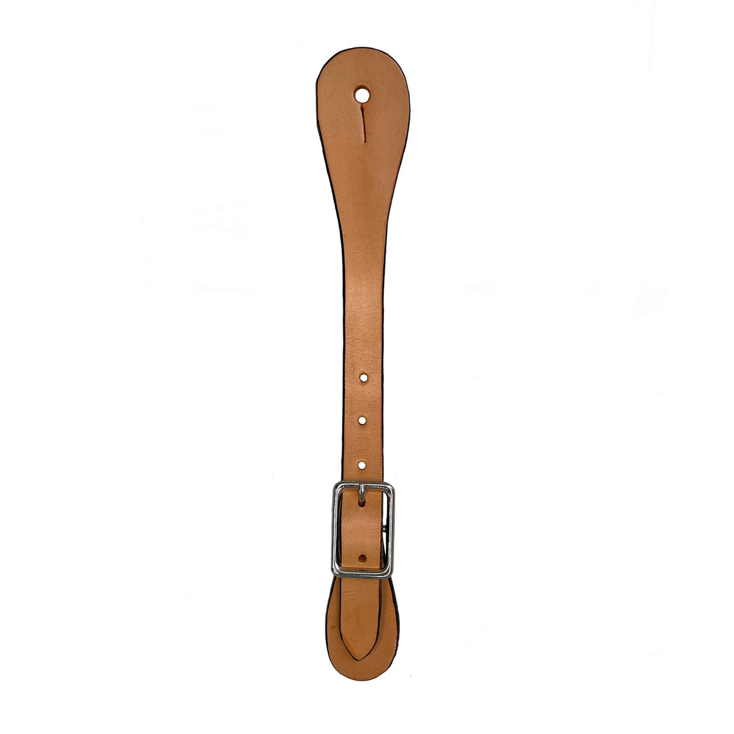 Men's spur straps golden leather.