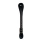 Men's spur straps black leather.