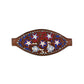 4310-USAJ Bronc nose toast leather combo AA/star tooling with background paint, crystals, and spots