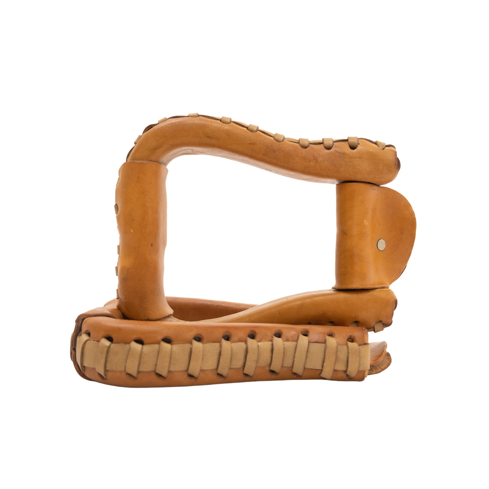 1-1/2" Stirrups rahlide contest harness leather covered LL.