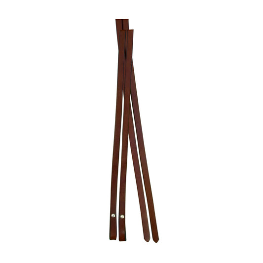5/8" Split reins chocolate leather. 