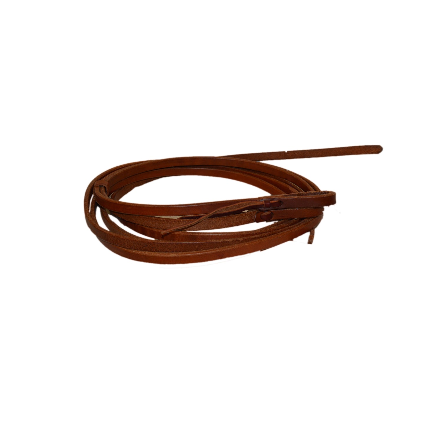 1/2" Split reins oiled harness leather.