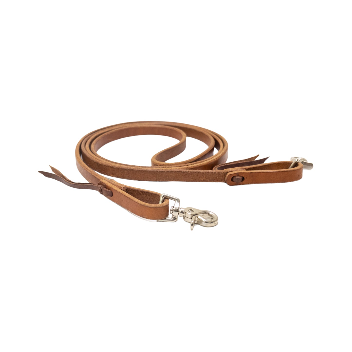 5/8" Roping reins harness leather with snaps.