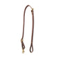 3/4" Tie down latigo leather with brass hardware and snap.