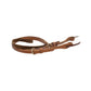 5/8" roping reins latigo leather inner center with adjustable harness ends.