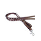 5/8" Roping rein chocolate leather with Swarovski crystals. 