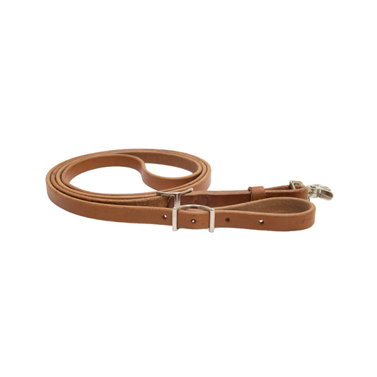 5/8" Roping rein harness leather with snap.