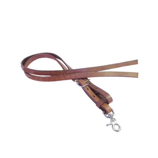 5/8" Roping reins toast leather with snap.