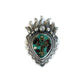 2" D3 Antique silver concho with a blue crystal and cross in center (set of 4). 