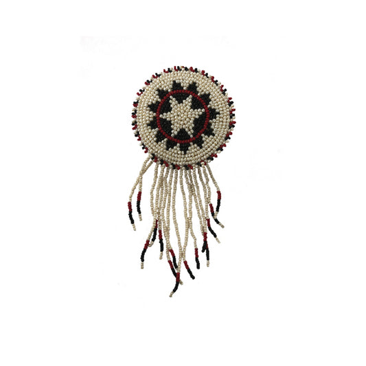 2-1/4" W3 Fringe beaded concho (set of 4). 