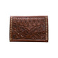 Card holder toast leather snowflake and AA tooling