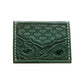 Card holder turquoise leather barbwire and paisley tooling