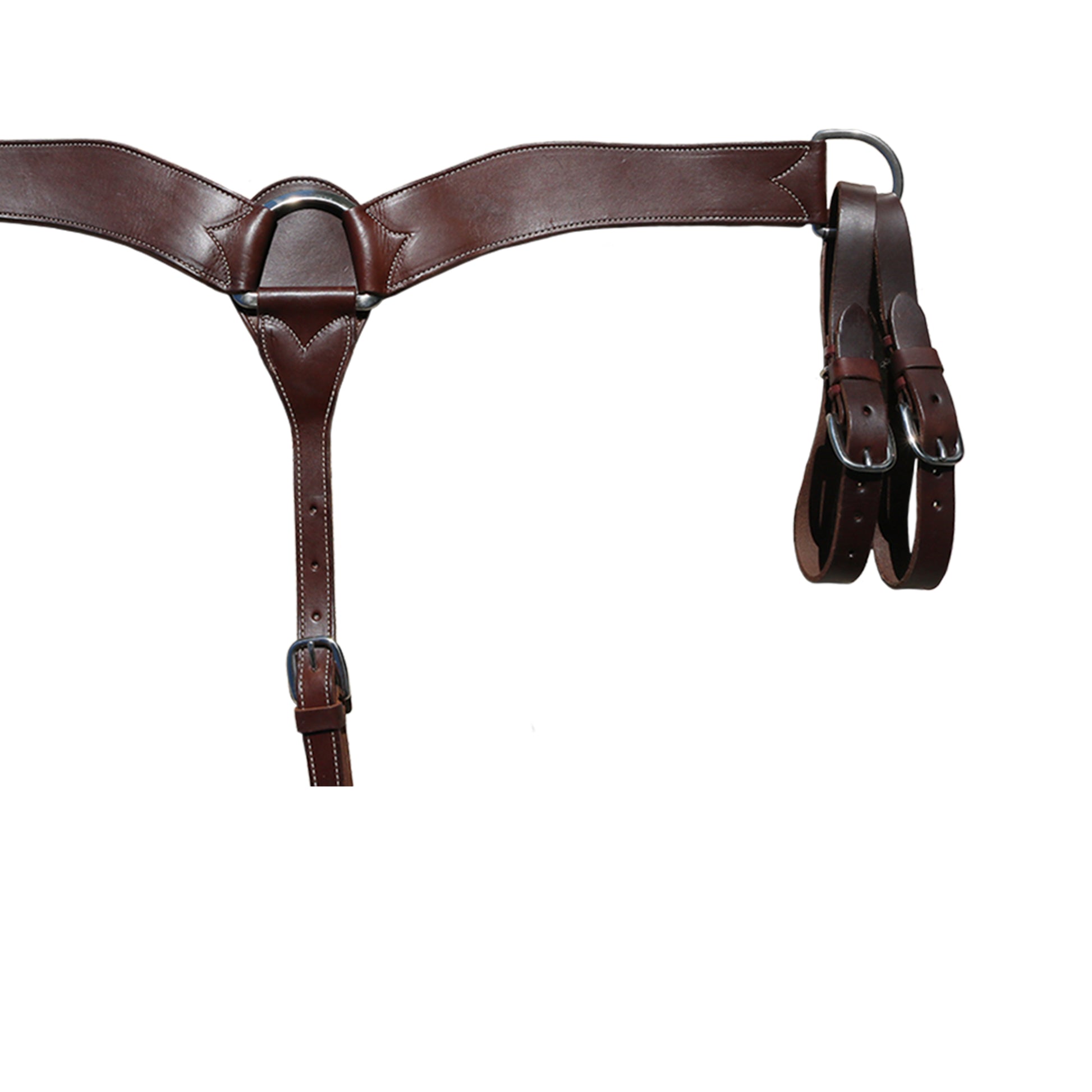 2-3/4" Elite breast collar chocolate leather with double tugs.