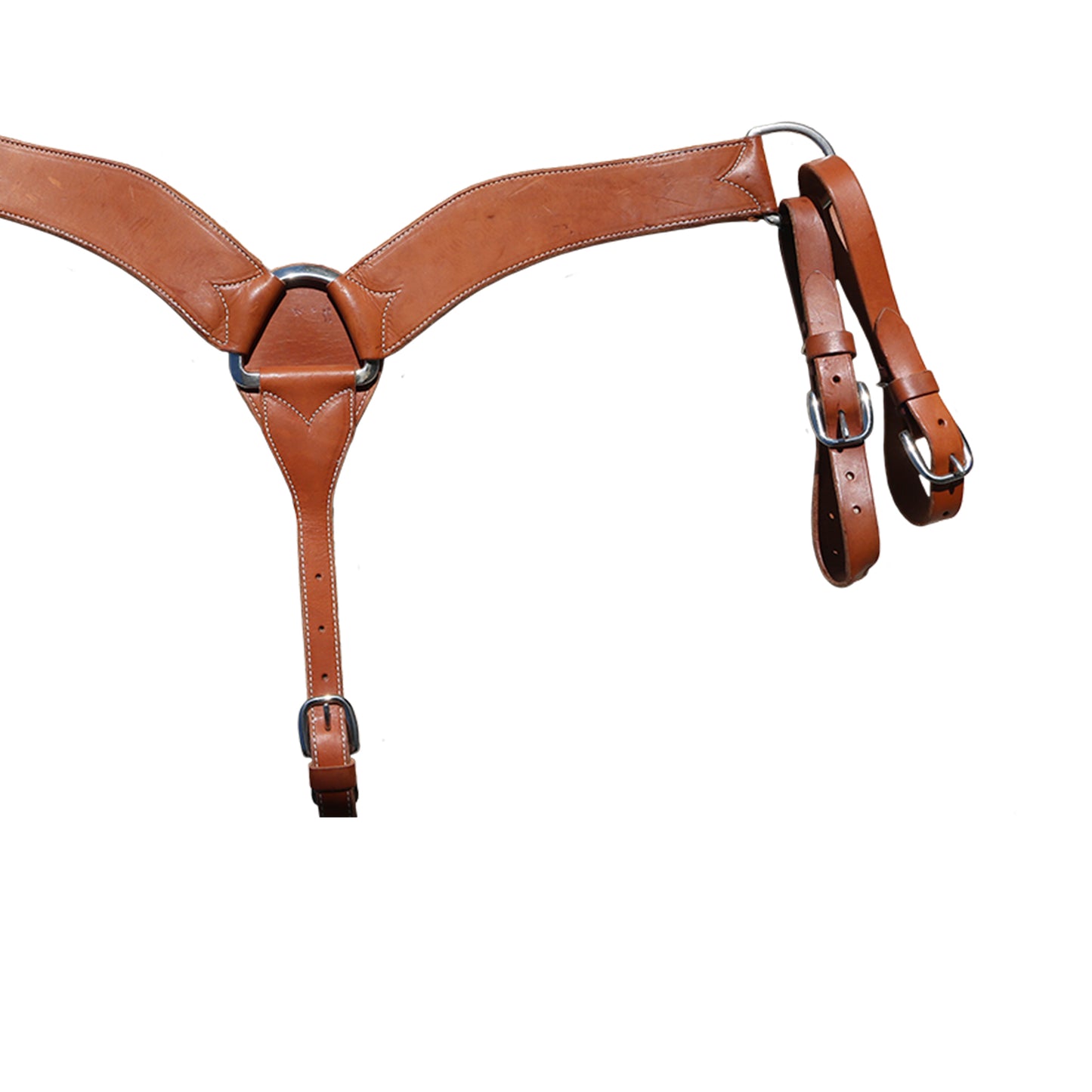 2-3/4" Elite breast collar harness leather with double tugs.