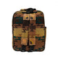 Backpack golden leather patch sunflower and basket tooling with buckstitch