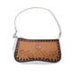 White croc handbag golden leather patch basket and wyoming tooling with buckstitch and paint to the edge
