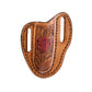 Pancake knife sheath golden leather rose tooling. 