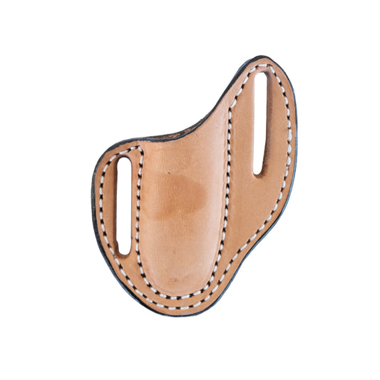 Pancake knife sheath plain leather