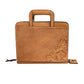 Cowboy Briefcase golden leather basket and wild rose tooling
