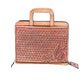 Cowboy Briefcase golden leather snowflake and poco oak tooling