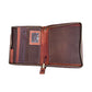 Cowboy Briefcase rough out chocolate leather geo-aztec tooling inside