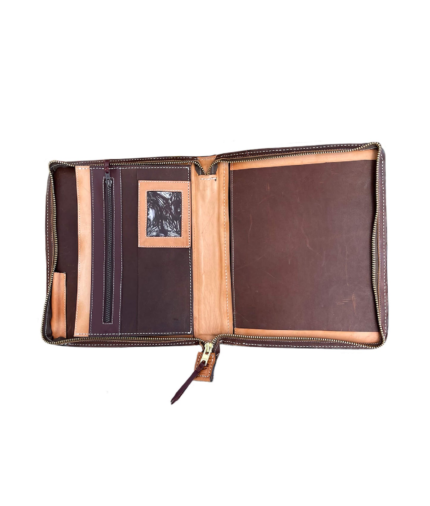 Cowboy Briefcase rough out golden leather